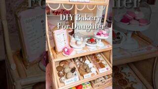 DIY Bakery for my Daughter 🤍 #DIY #Momlife #diytoys #crafts #viral #fyp #diycrafts